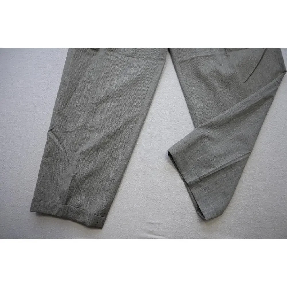 Jhane Barnes Wool Plaid Pleated 2 Button Suit Pants Jacket‎ Mens 40 x 31 44 L